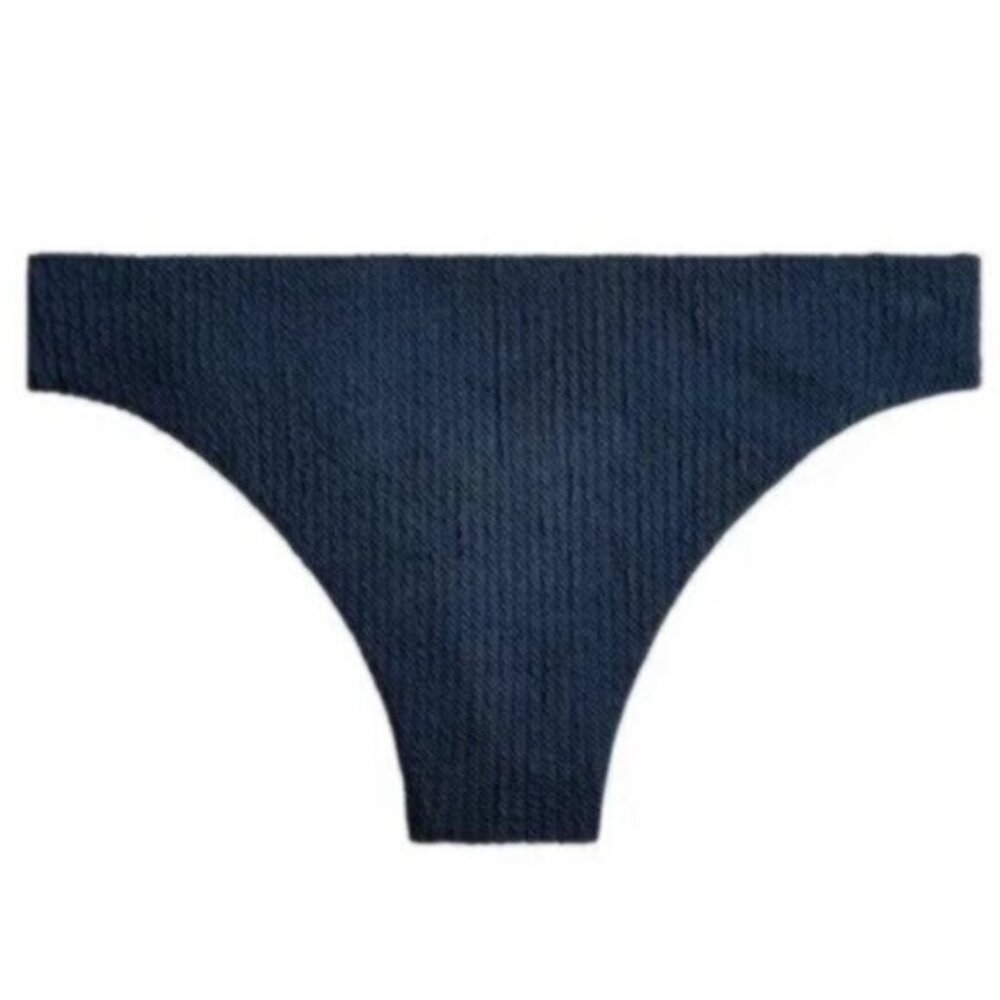 NWT J.Crew Women's Textured Curved Waist Cheeky Swim Bikini Bottom Size XL